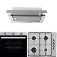 Beépíthető csomag Hausberg Sütő HB-8053IN, Elektromos, Teljesítmény 2225 W, 71 l, 6 funkciós, Szellőztetés, Időzítő, A osztály, Főzőlap HB-580IN, elektromos gyújtás, gáz, 4 égős, biztonsági, Fekete-rozsdamentes burkolat HB-1285IN, 420 m3/h, 2 motor, 60 cm