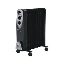 Elektromos fűtés Hausberg HB-8911NG, 2500 W, 11 elem, 3 teljesítményfokozat, Állítható termosztát, Túlmelegedés elleni védelem, Borulásgátló, Fényjelző, Fekete