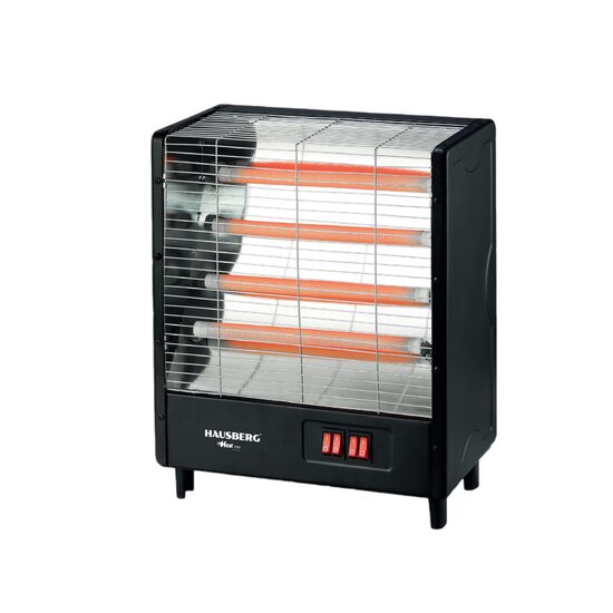 Elektromos radiátor Hausberg HB-8803NG, 2000W, 4 teljesítményfokozat, 4 kerámia cső, fekete
