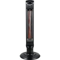 Hausberg HB-8561NG torony típusú elektromos radiátor, 1000W, 2 hőmérséklet fokozat, szénszálas cső, borulásbiztos, oszcilláció, szállító fogantyú, Fekete