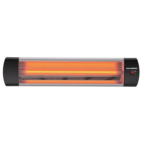 Digitális elektromos radiátor infravörös Hausberg HB-8553, 2000W, Távirányító, 1 kvarccső, 3 teljesítményfokozat, IP65 védelem, oxidált alumínium ház anyaga