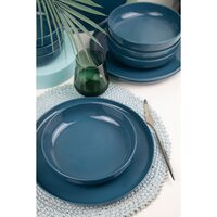 Moderna Colore Fényes asztali szervíz, 24 db, 6 személyes, porcelán, fényes benzinzöld, kutahya porcelán