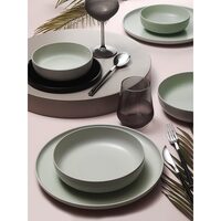 Moderna Colore Matt asztali szervíz, 24 db, 6 személyes, porcelán, matt zöld, kutahya porcelán