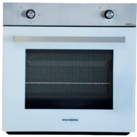 Beépíthető elektromos sütő HAUSBERG HB-8061AB, 2225W, 76 liter, dupla üvegajtó, 4 funkciós, 2 tálca + 1 grill, A osztály, fehér