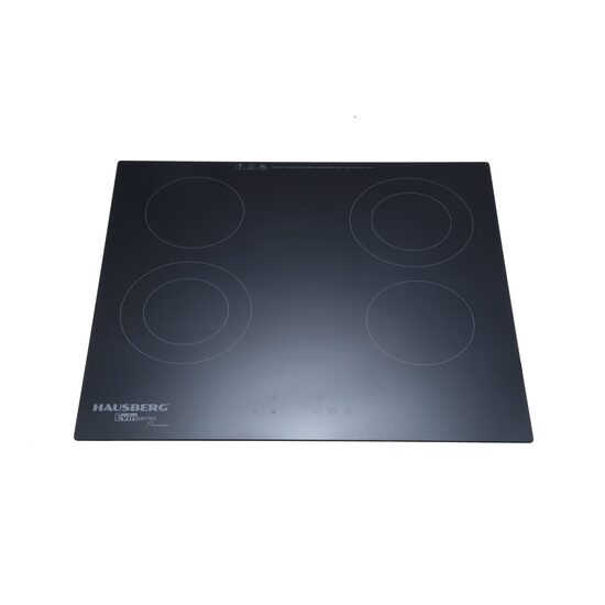 Beépített főzőlap HAUSBERG HB-1537, Vitrokerámia, 4 főzőzóna, 9 teljesítményfokozat, 3200 W, Érintős vezérlés, Időzítő, Fekete üveg