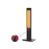 Elektromos toronyradiátor távirányítóval KUMTEL MH1200, 1200 W, Állítható termosztát, Felborulásbiztonság, 3 állású lámpa, Szállító fogantyú, Függőleges használat, Fekete