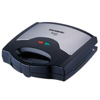 Szendvicssütő 3 az 1-ben HAUSBERG HB-3514IN, 700-800 W, 3 eltávolítható tapadásmentes lemez, termosztát, fekete/rozsdamentes acél