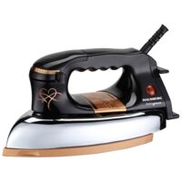 Retro vas HAUSBERG HB-7817NG, 1000-1200W, Öntött kerámia bevonatú vasalótalp, Termosztát, 6 hőmérséklet-beállítás, Fényjelző, Túlmelegedés elleni védelem, Hőmérséklet 200°C, Fekete