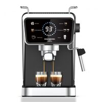 2 az 1-ben eszpresszógép HAUSBERG HB-3730IN, meleg és hideg, 20 bar, 1350 W, 1,5 L, túlmelegedés és túlnyomás elleni védelem, ERP, NTC, PID, időzítő, kijelző, habosítás, őrölt kávé és kapszulák