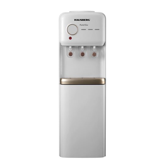 Padlóvízadagoló kompresszorral HAUSBERG HB-6028AB, Fűtőteljesítmény 550W, Hűtőteljesítmény 120W, Kompatibilis 11 l-es és 19 l-es vizes palackokkal, Szín Fehér