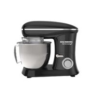 Keverő rozsdamentes acél edénnyel HAUSBERG HB-7622NG, 1600-1700 W, 6,5 L rozsdamentes acél tál, 10 sebesség, Zajszint 95 dB, Fekete