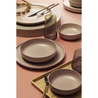 Kutahya Porselen Moderna Matt 18 részes étkészlet 6 személyes rózsaszín porcelánból