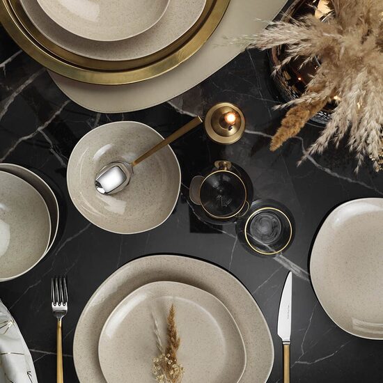Kutahya Porselen SOHO 18 részes étkészlet 6 személyes scortisoara porcelánból