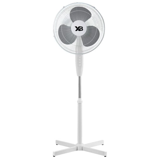 Hausberg XB-110 állóventilátor, 45W, 16 hüvelyk, 3 sebesség, oszcilláció, állítható magasság, fehér