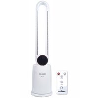 Digitális toronyventilátor távirányítóval HAUSBERG HB-5957AB, 65W, 12 sebességfokozat, időzítő, negatív ionok, oszcilláció, LED, 4 program, fehér