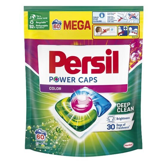 Persil Power Caps színes mosószer kapszulák, 60 mosáshoz