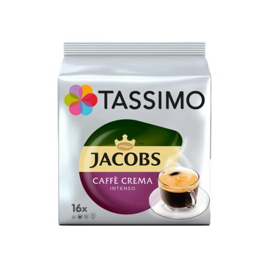 Kávékapszulák, Jacobs Tassimo Café Crema Intenso, 16 db x 150 ml, 16 kapszula, 133 g