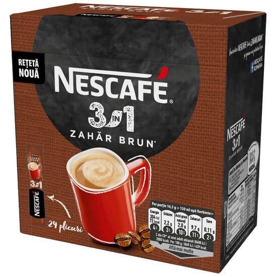 Nescafé 3in1 instant kávé barna cukorral 16,5g