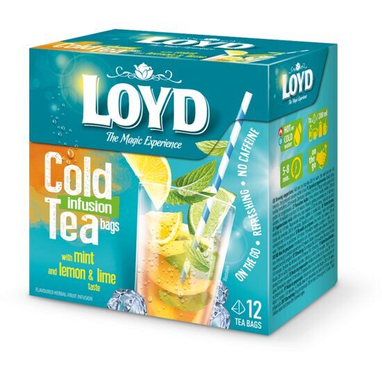 Loyd Cold Infusion Tea Citrom, Lime és Menta, 12 tasak