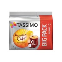 Kávékapszulák, Tassimo Morning Cafe, Nagy kiszerelés, 21 ital x 215 ml, 21 db, 163,8 g