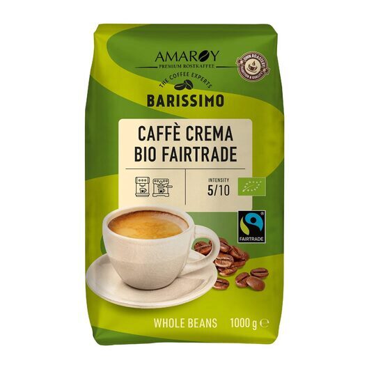 Kávébab, Amaroy Barissimo Caffe Crema, Bio, 1 kg