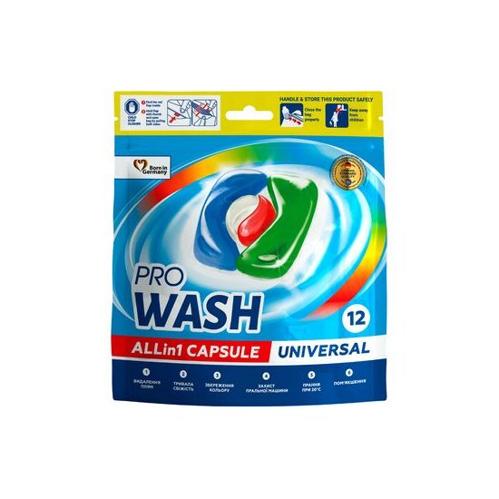 Mosószer kapszulák Pro Wash Universal 12 darab