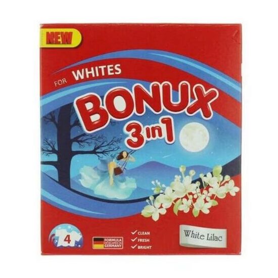 Bonux 3 az 1-ben automata mosószer fehérlila 400 g