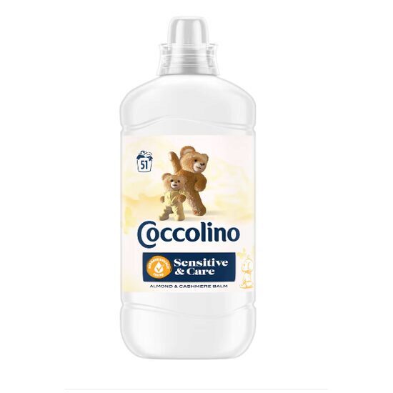 Coccolino öblítő, sensitive &amp; care Mandula és Kasmír Balzsam 51 mosáshoz, 1275 ml