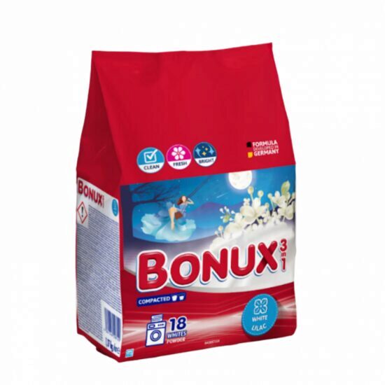 Bonux 3in1 automata mosószer lila színben, 18 mosás, 1,17 kg