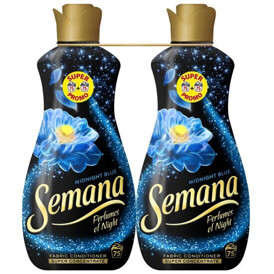 2 db-os Semana Perfumes of Night Midnight Blue szuperkoncentrált öblítő szett, 75 mosásra, 1,65 l