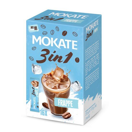 Instant kávé tasakok, Mokate, Frappe 3 az 1-ben, 15 g, 16 tasak
