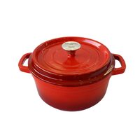 HAUSBERG HB-H748RS, capacitate 6L, diametru 28 cm, adâncime 13 cm, interior antiaderent, Roșu