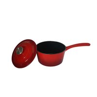 Cratiță din Fontă Emailată cu Capac Hausberg HB-H751RS, 19cm, 1.9L, Compatibilă Inducție și Cuptor