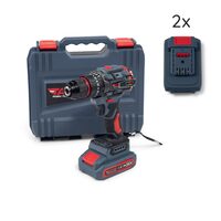 Tatta TD5320 elektromos fúró, 21V, 1300W, 30 Nm, 0-3000 RPM, 10 mm-es tokmány, 2 db elemmel