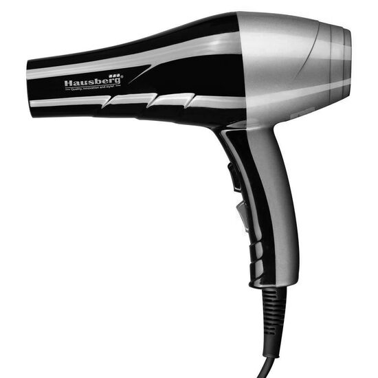 Hajszárító Hausberg HB-26GR, Teljesítmény 2000W, 2 fokozat, fekete-szürke